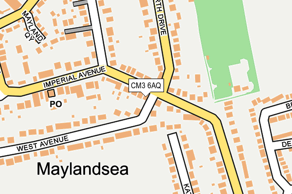 CM3 6AQ map - OS OpenMap – Local (Ordnance Survey)