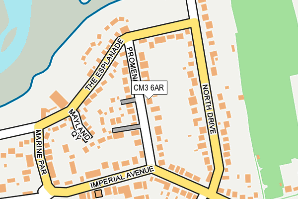 CM3 6AR map - OS OpenMap – Local (Ordnance Survey)
