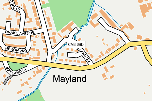 CM3 6BD map - OS OpenMap – Local (Ordnance Survey)