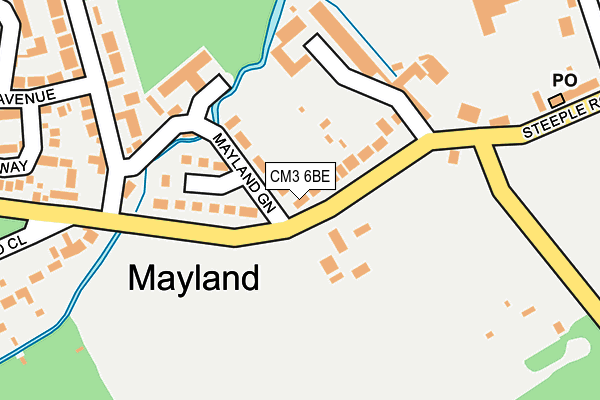 CM3 6BE map - OS OpenMap – Local (Ordnance Survey)