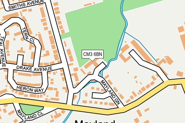 CM3 6BN map - OS OpenMap – Local (Ordnance Survey)
