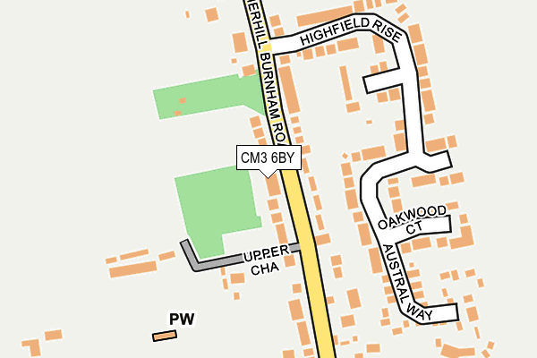 CM3 6BY map - OS OpenMap – Local (Ordnance Survey)