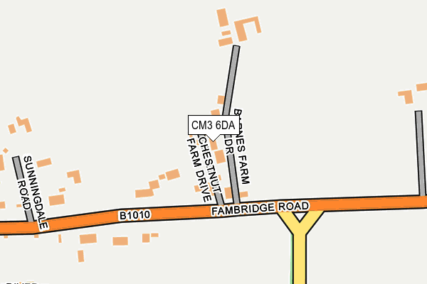 CM3 6DA map - OS OpenMap – Local (Ordnance Survey)