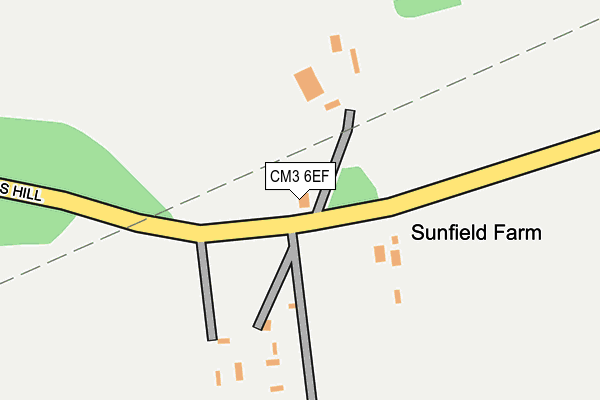 CM3 6EF map - OS OpenMap – Local (Ordnance Survey)
