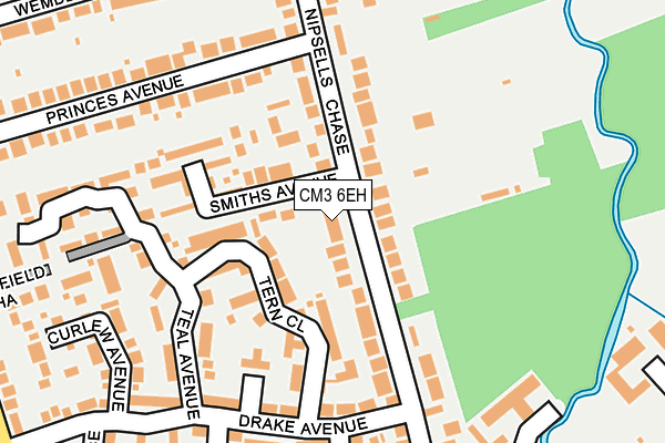 CM3 6EH map - OS OpenMap – Local (Ordnance Survey)