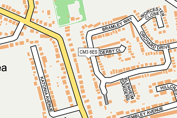 CM3 6ES map - OS OpenMap – Local (Ordnance Survey)