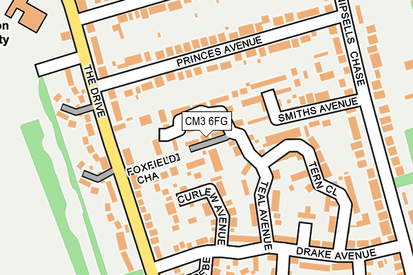 CM3 6FG map - OS OpenMap – Local (Ordnance Survey)