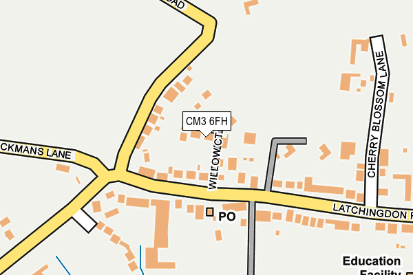 CM3 6FH map - OS OpenMap – Local (Ordnance Survey)