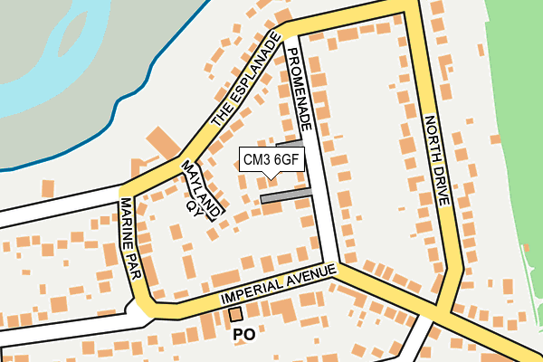 CM3 6GF map - OS OpenMap – Local (Ordnance Survey)