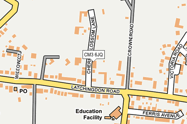 CM3 6JQ map - OS OpenMap – Local (Ordnance Survey)