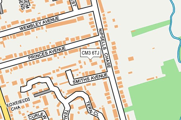 CM3 6TJ map - OS OpenMap – Local (Ordnance Survey)
