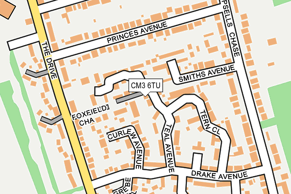CM3 6TU map - OS OpenMap – Local (Ordnance Survey)