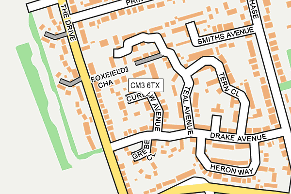 CM3 6TX map - OS OpenMap – Local (Ordnance Survey)