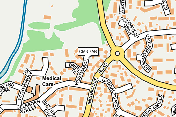 CM3 7AB map - OS OpenMap – Local (Ordnance Survey)