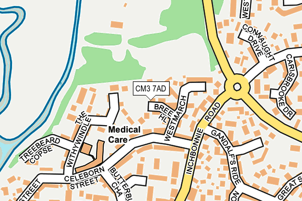 CM3 7AD map - OS OpenMap – Local (Ordnance Survey)
