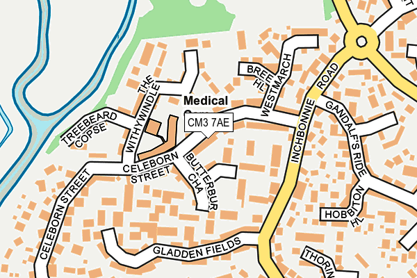 CM3 7AE map - OS OpenMap – Local (Ordnance Survey)