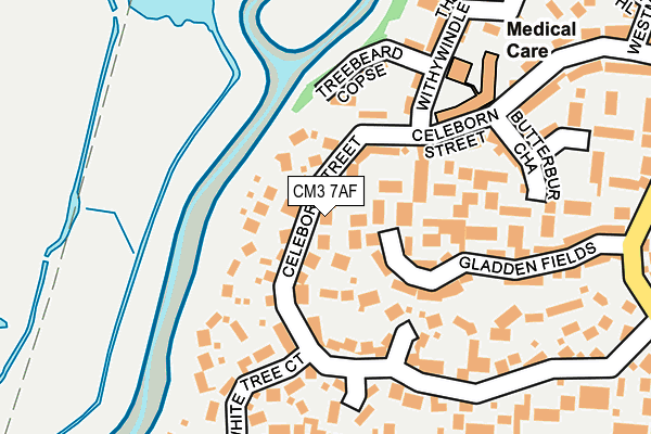 CM3 7AF map - OS OpenMap – Local (Ordnance Survey)