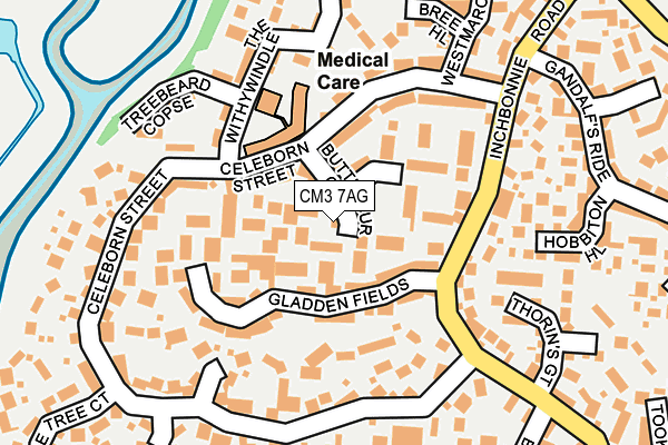 CM3 7AG map - OS OpenMap – Local (Ordnance Survey)
