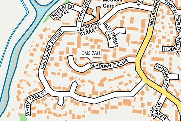 CM3 7AH map - OS OpenMap – Local (Ordnance Survey)
