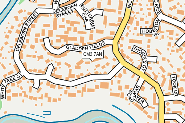 CM3 7AN map - OS OpenMap – Local (Ordnance Survey)