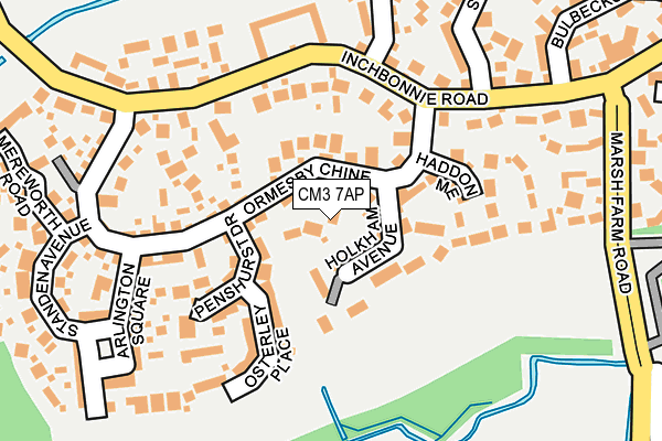 CM3 7AP map - OS OpenMap – Local (Ordnance Survey)