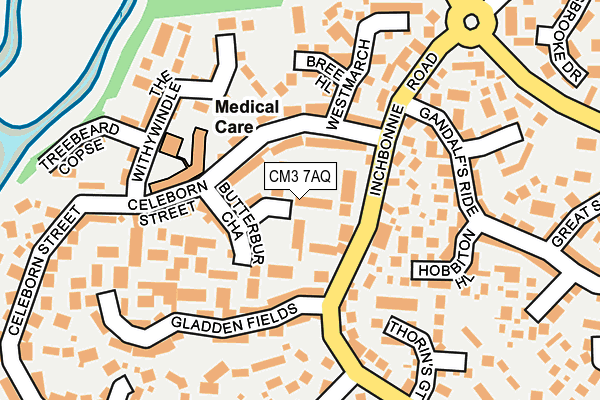 CM3 7AQ map - OS OpenMap – Local (Ordnance Survey)