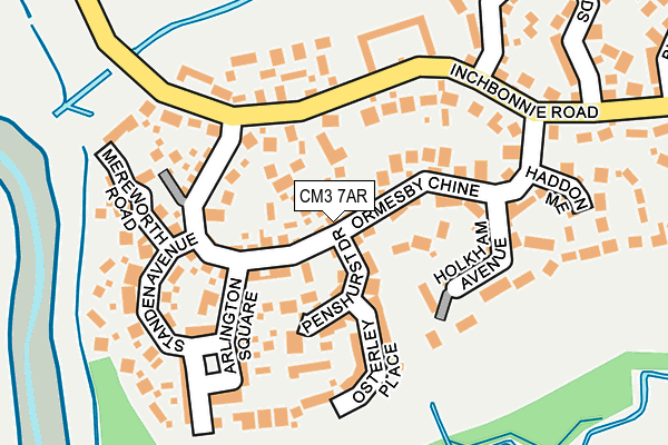 CM3 7AR map - OS OpenMap – Local (Ordnance Survey)