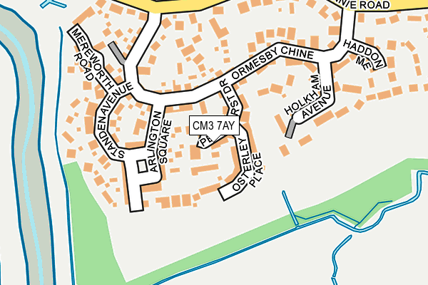 CM3 7AY map - OS OpenMap – Local (Ordnance Survey)