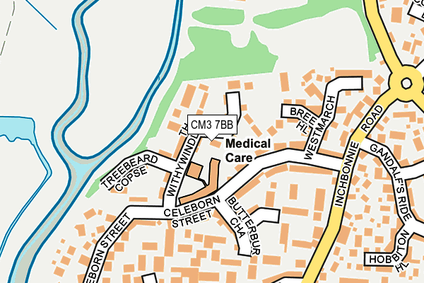 CM3 7BB map - OS OpenMap – Local (Ordnance Survey)