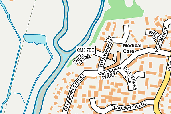CM3 7BE map - OS OpenMap – Local (Ordnance Survey)