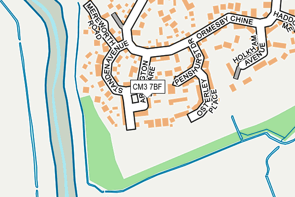 CM3 7BF map - OS OpenMap – Local (Ordnance Survey)