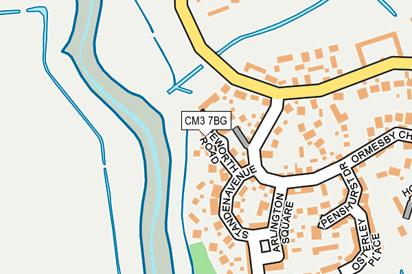 CM3 7BG map - OS OpenMap – Local (Ordnance Survey)