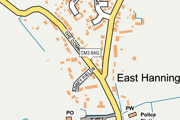 CM3 8AG map - OS OpenMap – Local (Ordnance Survey)