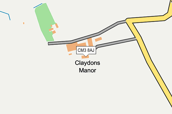 CM3 8AJ map - OS OpenMap – Local (Ordnance Survey)