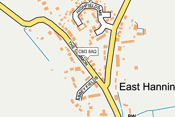 CM3 8AQ map - OS OpenMap – Local (Ordnance Survey)