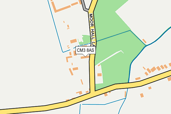 CM3 8AS map - OS OpenMap – Local (Ordnance Survey)