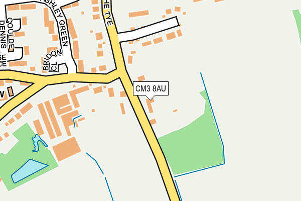 CM3 8AU map - OS OpenMap – Local (Ordnance Survey)