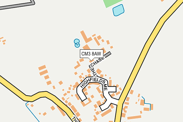 CM3 8AW map - OS OpenMap – Local (Ordnance Survey)