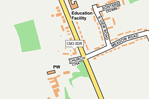 CM3 8DR map - OS OpenMap – Local (Ordnance Survey)