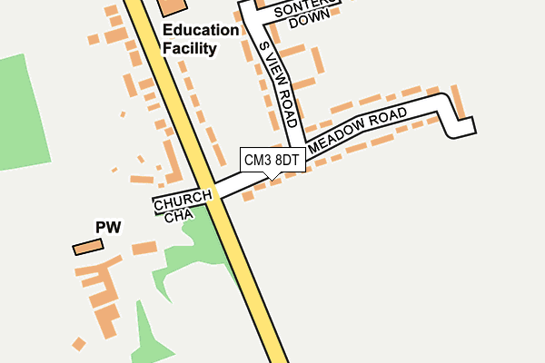 CM3 8DT map - OS OpenMap – Local (Ordnance Survey)