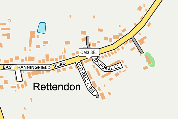 CM3 8EJ map - OS OpenMap – Local (Ordnance Survey)