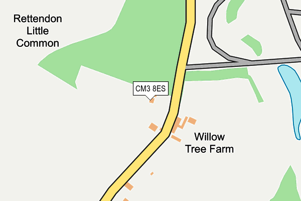 CM3 8ES map - OS OpenMap – Local (Ordnance Survey)