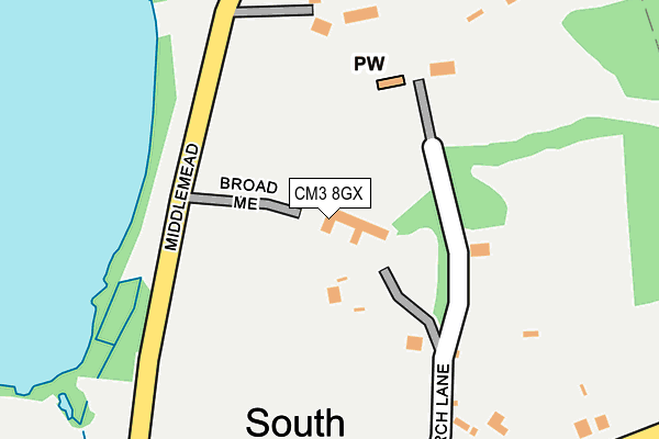 CM3 8GX map - OS OpenMap – Local (Ordnance Survey)