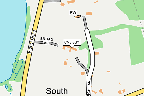 CM3 8GY map - OS OpenMap – Local (Ordnance Survey)