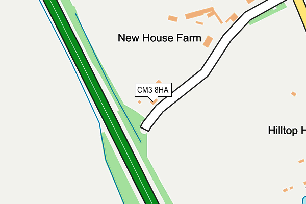 CM3 8HA map - OS OpenMap – Local (Ordnance Survey)