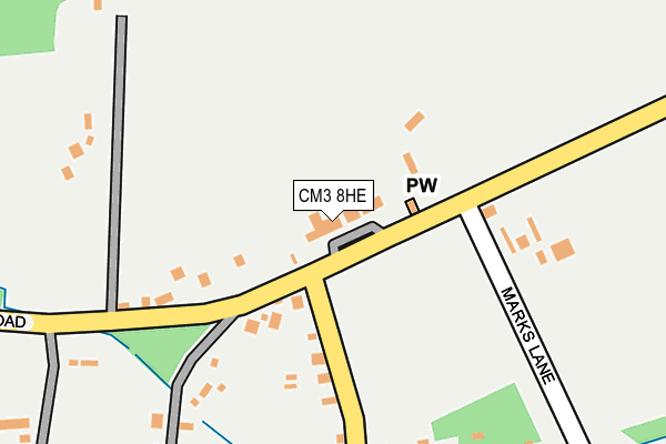 CM3 8HE map - OS OpenMap – Local (Ordnance Survey)