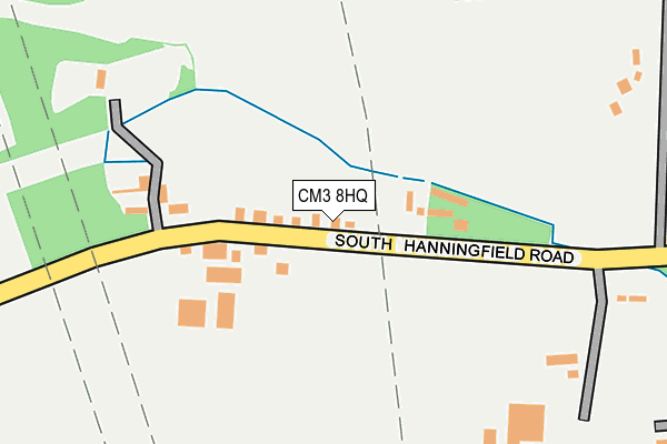 CM3 8HQ map - OS OpenMap – Local (Ordnance Survey)