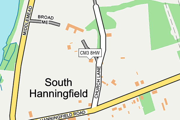 CM3 8HW map - OS OpenMap – Local (Ordnance Survey)