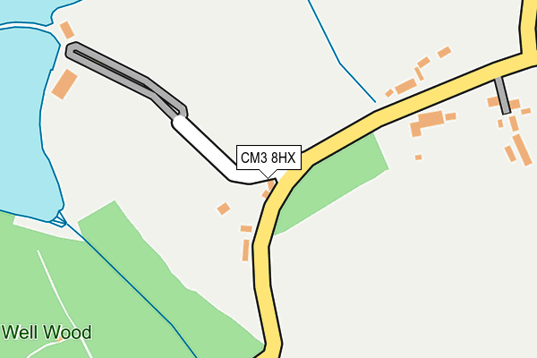 CM3 8HX map - OS OpenMap – Local (Ordnance Survey)