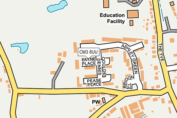 CM3 8UU map - OS OpenMap – Local (Ordnance Survey)